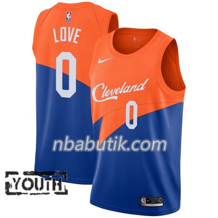 NBA Børn Trøje Cleveland Cavaliers Kevin Love 0 2018-19 Nike City Edition Blå Swingman